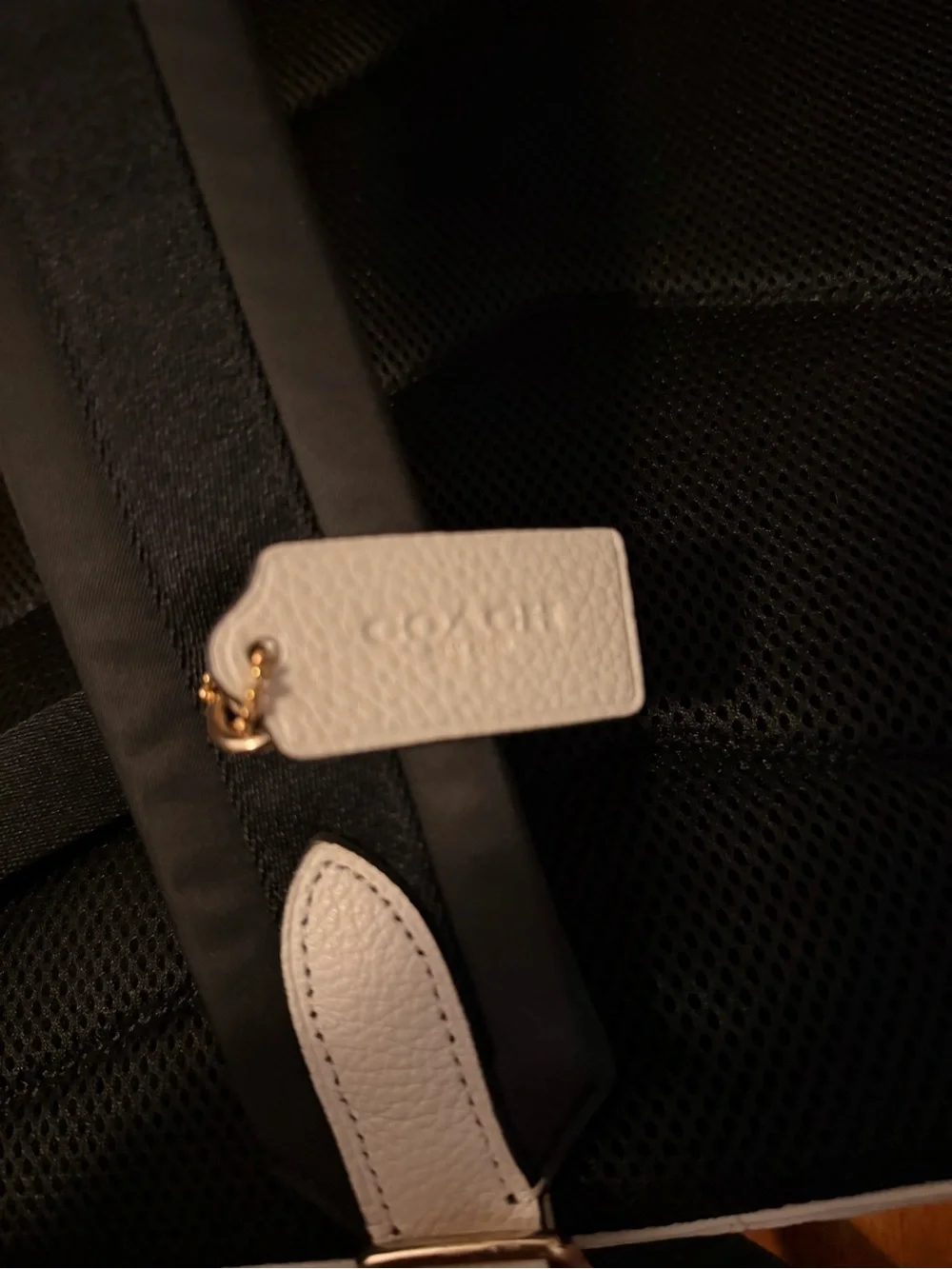 Coach Signature Logo Backpack in Beige and Cream